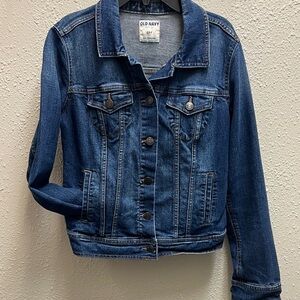 Old Navy Dark Denim Trucker Jeans Jacket Size Small